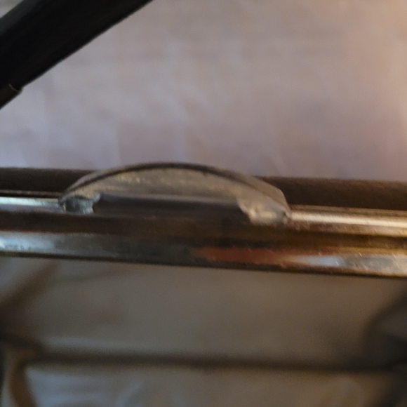 Vintage Small Barrel Hinged Handbag Faux Leather - Picture 9 of 13